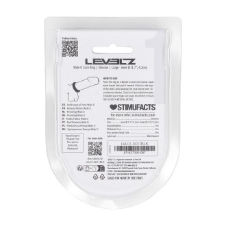 Levelz Wide O Silicone Cockring - L - 42mm - Black