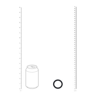 Levelz Wide O Silicone Cockring - M - 35mm - Black