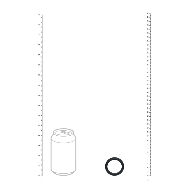 Levelz Wide O Silicone Cockring - M - 35mm - Black