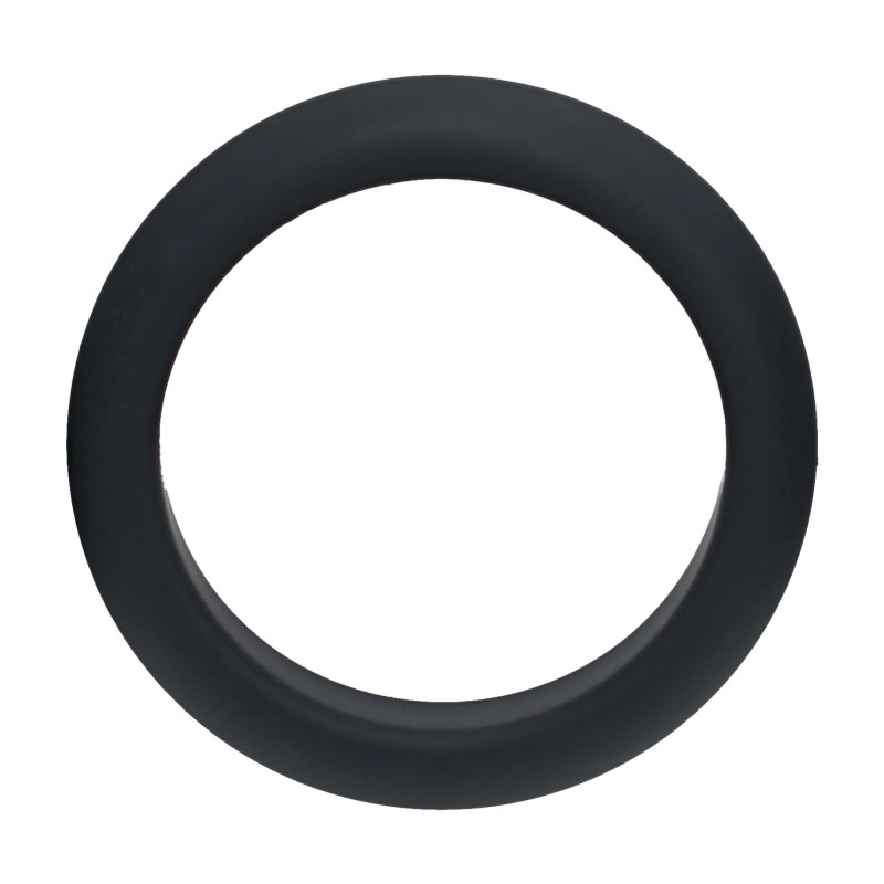 Levelz Wide O Silicone Cockring - M - 35mm - Black