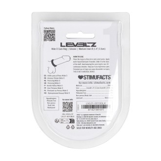 Levelz Wide O Silicone Cockring - M - 35mm - Black