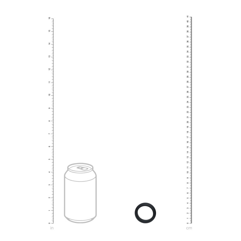 Levelz Wide O Silicone Cockring - S - 30mm - Black