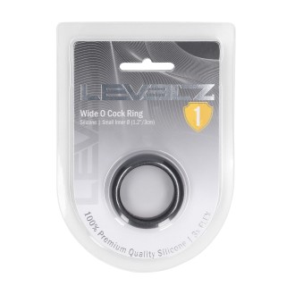 Levelz Wide O Silicone Cockring - S - 30mm - Black