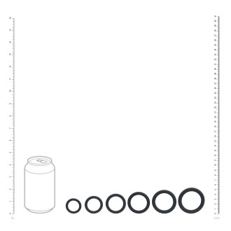 Levelz Classic Silicone Cockring Set of 6 - Black