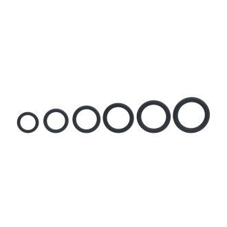 Levelz Classic Silicone Cockring Set of 6 - Black