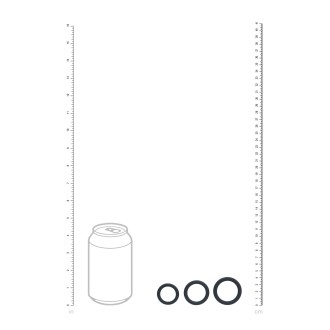 Levelz Classic Silicone Cockring Set of 3 - XS/S/M - Black
