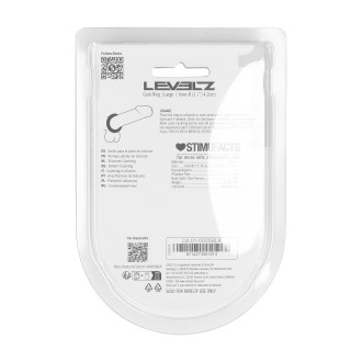 Levelz Liquid Silicone Cockring - L - Black