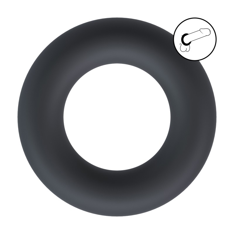 Levelz Liquid Silicone Cockring - L - Black