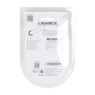 Levelz Liquid Silicone Cockring - M - Black