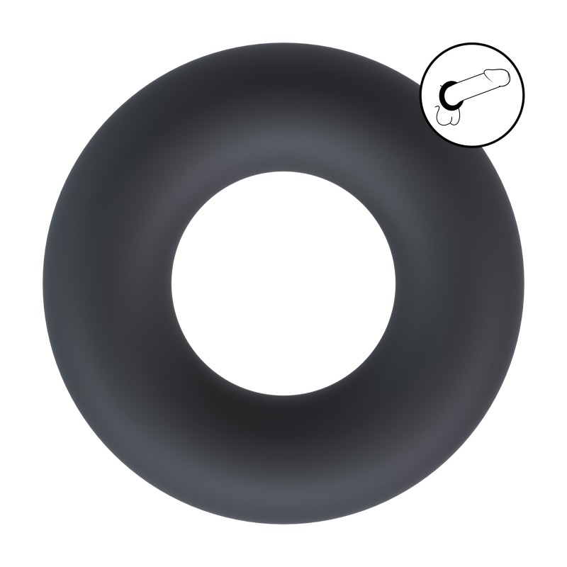 Levelz Liquid Silicone Cockring - M - Black