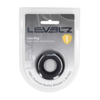 Levelz Liquid Silicone Cockring - S - Black