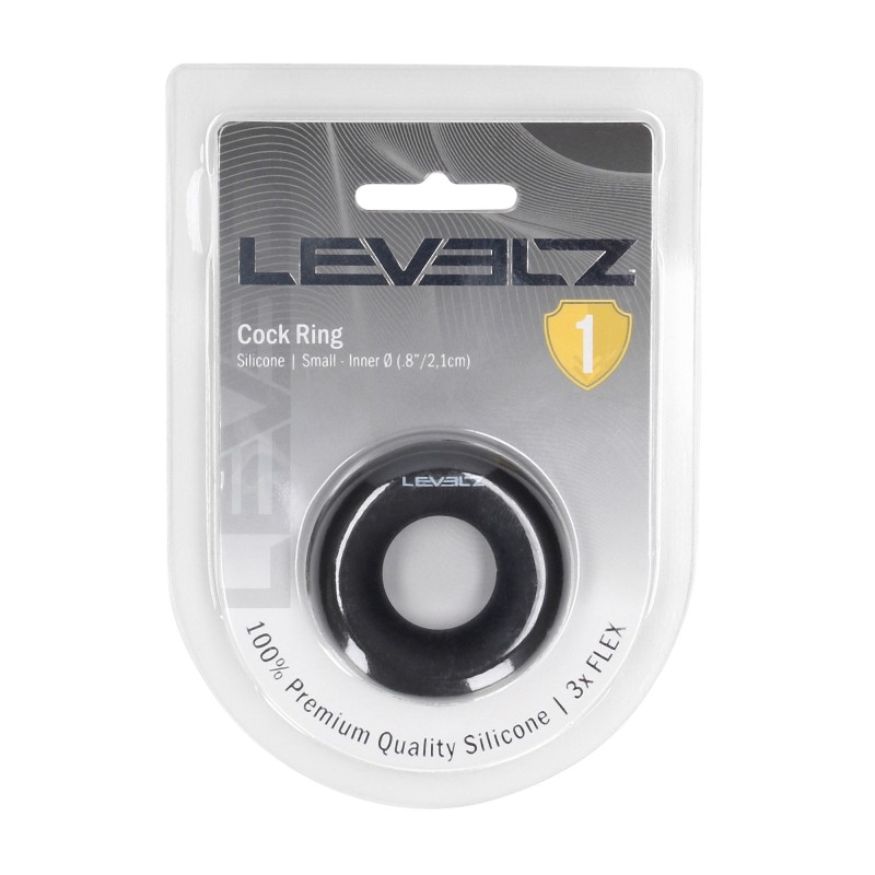Levelz Liquid Silicone Cockring - S - Black