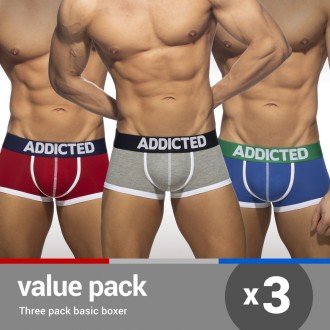 Addicted Three Pack Basic Boxer | BiBo Fashion