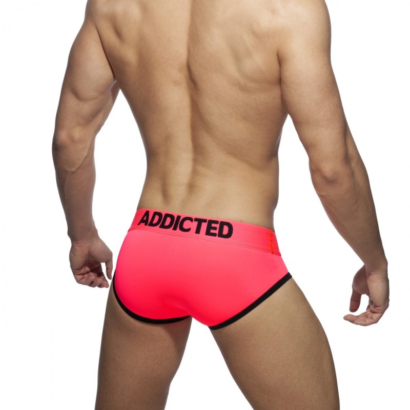 Addicted AD917 Neon Cockring Swimderwear Brief Neon Pink