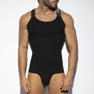 ES Collection TS294 Recycled Rib Tank Top Black