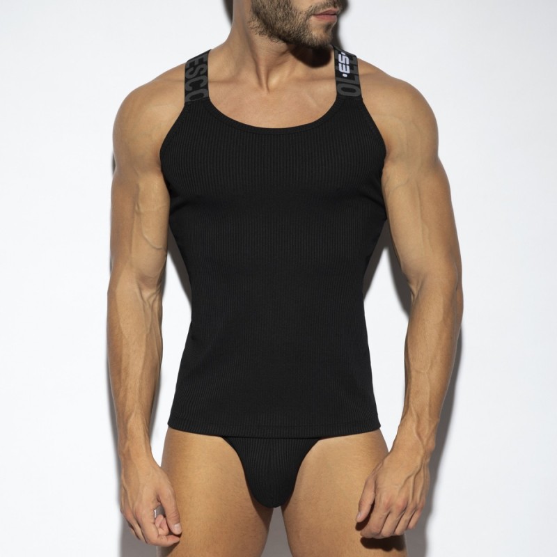 ES Collection TS294 Recycled Rib Tank Top Black
