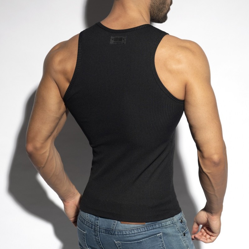ES Collection TS313 Recycled Rib Sports Tank Top Black