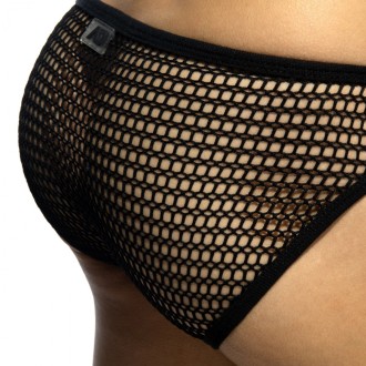 Addicted AD1427 Openwork Fabric Bikini Brief Black