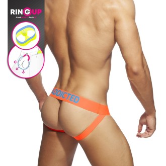 Addicted AD954 Ring Up Neon Mesh Jock Neon Orange Addicted AD954 Ring Up Neon Mesh Jock Neon Orange