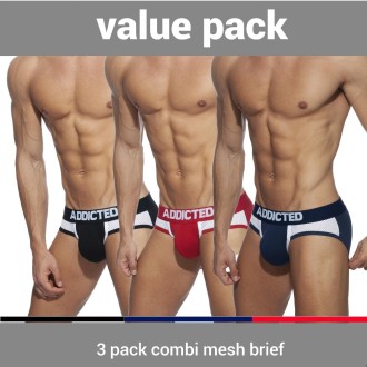 Addicted 3 Pack Combi Mesh Brief  | BiBo Fashion