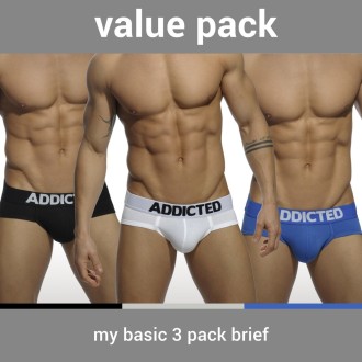 Addicted My Basic 3 Pack Brief | BiBo Fashion
