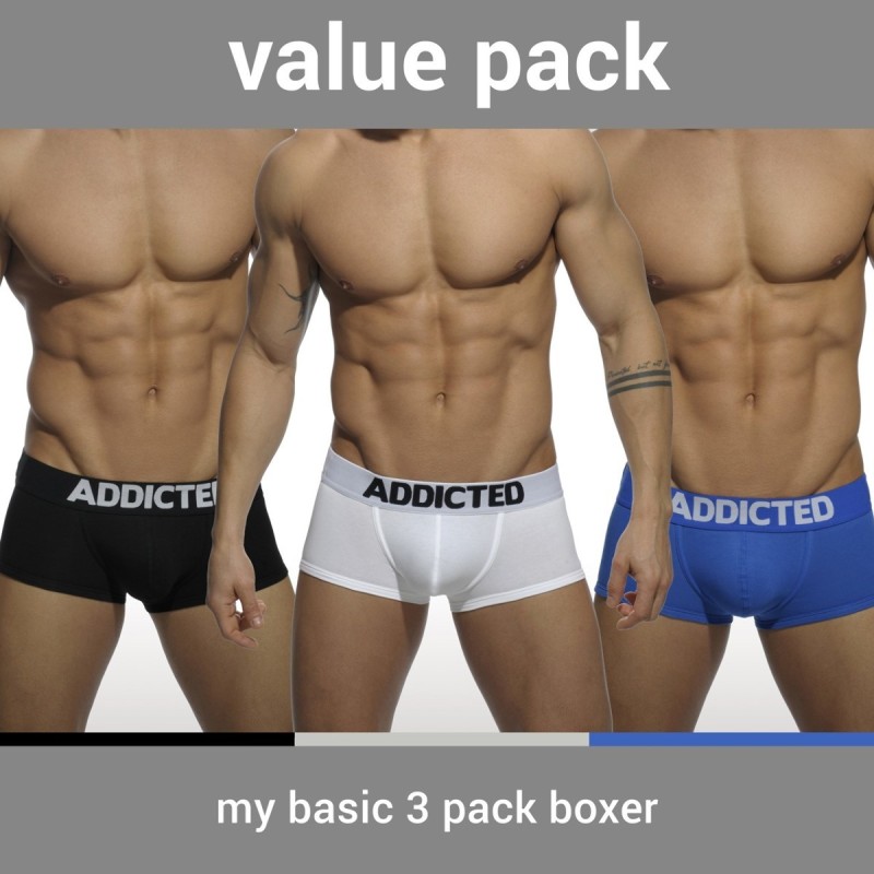 Addicted My Basic 3 Pack Boxer | BiBo Fashion