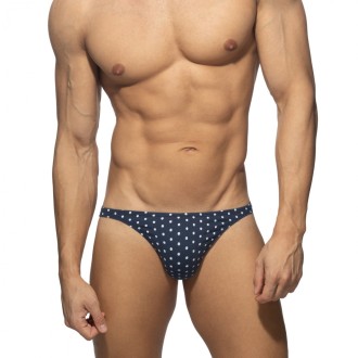 Addicted AD1402 Cum Dots Thong Navy