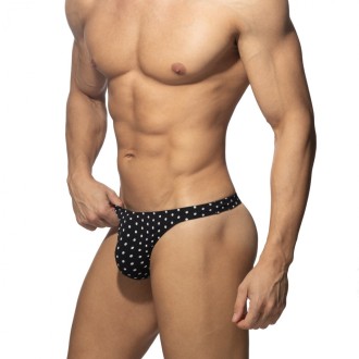 Addicted AD1402 Cum Dots Thong Black