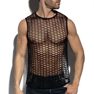 ES Collection TS365 Fishing Line Tank Top Black
