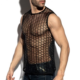 ES Collection TS365 Fishing Line Tank Top Black