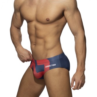 Addicted ADS045 Extra-Large AD Logo Brief Navy