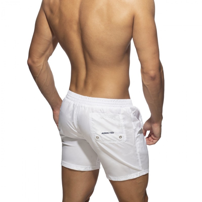 Addicted ADS073 Basic Swim Long Short White