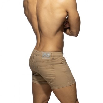 Addicted AD1195 5 Pockets Summer Shorts Beige