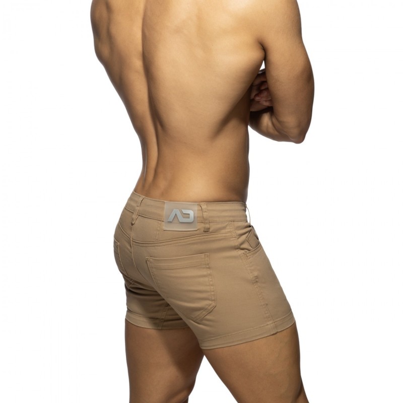 Addicted AD1195 5 Pockets Summer Shorts Beige