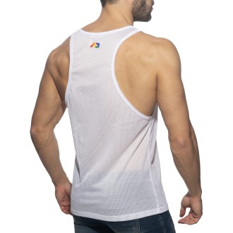 Addicted AD542 AD Rainbow Tank Top White