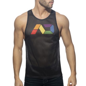 Addicted AD542 AD Rainbow Tank Top Black