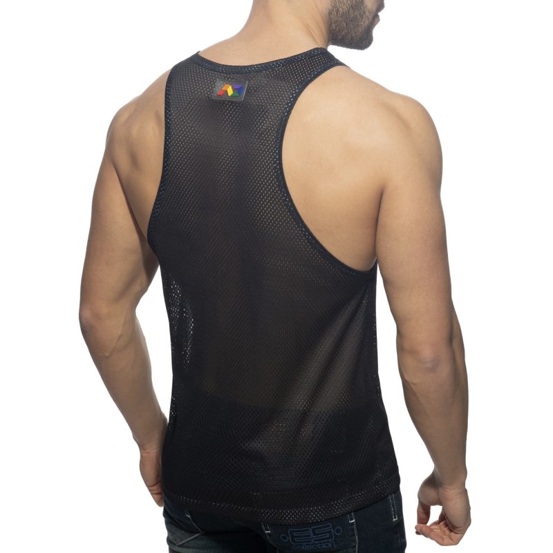 Addicted AD542 AD Rainbow Tank Top Black
