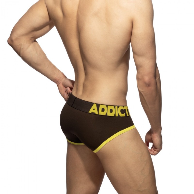 Addicted AD1358 Naked Feeling Brief Brown