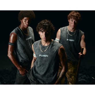 PUMP 14026 Black Washed Tank Top