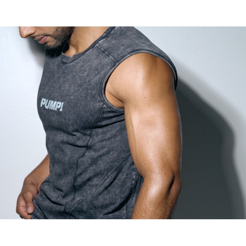 PUMP 14026 Black Washed Tank Top