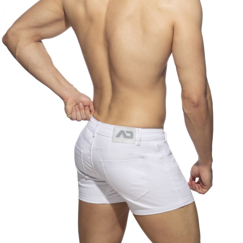 Addicted AD1195 5 Pockets Summer Shorts White