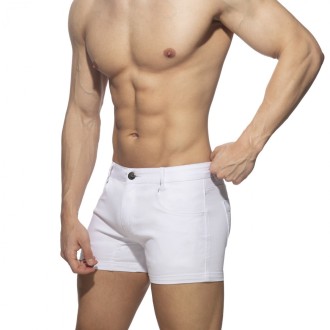 Addicted AD1195 5 Pockets Summer Shorts White