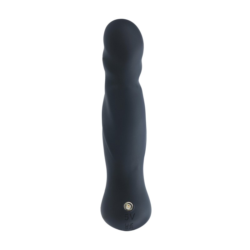 Levelz Vibrating and Thrusting Silicone Prostate Massager - Black