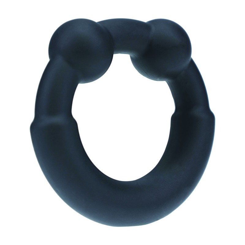 Levelz Metal and Silicone Cockring - Black