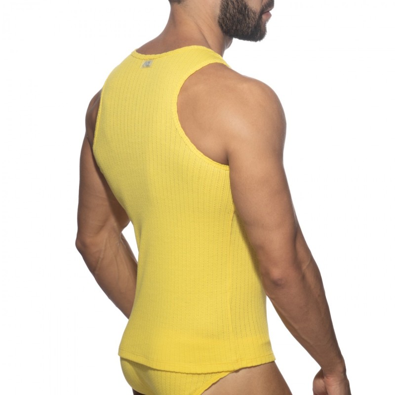 Addicted AD1378 Puff Tank Top Yellow
