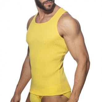 Addicted AD1378 Puff Tank Top Yellow
