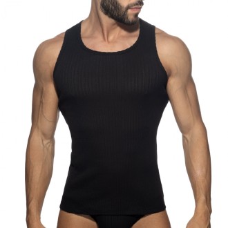 Addicted AD1378 Puff Tank Top Black