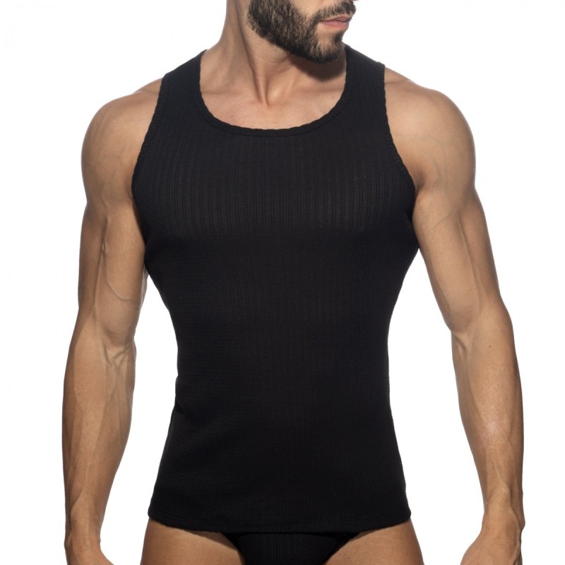 Addicted AD1378 Puff Tank Top Black