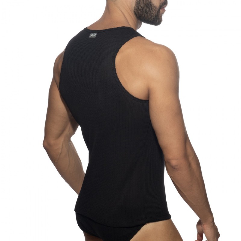 Addicted AD1378 Puff Tank Top Black