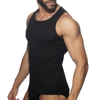 Addicted AD1378 Puff Tank Top Black